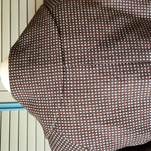 Vintage Liz Claiborne Brown Textured Double-Breasted Blazer - Picture 10 of 15